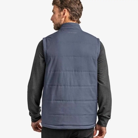 Travis Mathew Inpterlude navy blue puffer zip Vest New $144 Meduim Mens M Spring - Picture 2 of 5